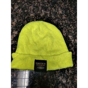 Smith's Workwear neon yellow knit‎ beanie hat.